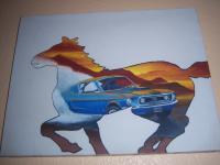 The Mustang Within - Oil Paint On Canvas Paintings - By Perry Holmes, Fantasy Painting Artist