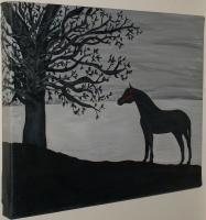 Solitude - Acrylic Paintings - By Shona Williams, Silhouette Painting Artist