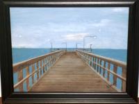 The Pier - Acrylic Paintings - By Shona Williams, Seascape Painting Artist
