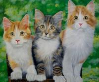 Snugglebuddies - Acrylic On Canvas Paintings - By Terry Huey, Realism Painting Artist