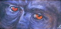Gorilla Eyes - Acrylic Paintings - By Emily Dewbre-Young, Traditional Painting Artist