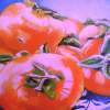 Persimmons - Oil On Streched Canvas Paintings - By Manuel Sanchez, Impresionism Painting Artist
