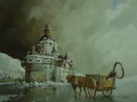 Wasserburg Phalz Germany - Oil Paintings - By Peter Meuleners, Romantic Fantastic Realism Painting Artist
