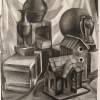 Bird House - Charcoal On Paper Drawings - By Maia Oprea, Realist Drawing Artist