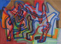 Figurative - Budapest Abstract I - Prismacolors On Paper