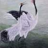 Singing Cranes - Acrylic On Canvas Paintings - By Judy Kirouac, Realism Painting Artist