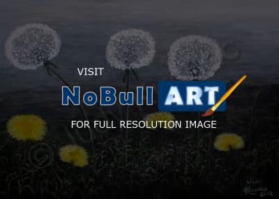 Nature - Dandelion Family - Acrylic On Canvas