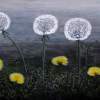 Dandelion Family - Acrylic On Canvas Paintings - By Judy Kirouac, Realism Painting Artist