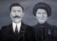 The Grandparents - Acrylic On Canvas Paintings - By Judy Kirouac, Portrait Painting Artist