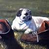 Pug And Boots - Acrylic On Canvas Paintings - By Judy Kirouac, Portrait Painting Artist