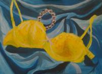 Yellow - Acrylic Paint Paintings - By Lala Lala, Gesture Painting Artist