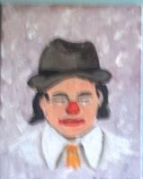 Crying Clown - Acrylic On Canvas Paintings - By Bob Arnold, People Characters Painting Artist