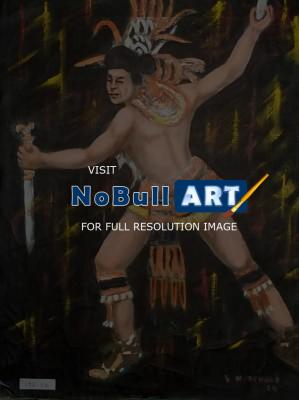 People - Inca Dancer - Acrylic On Canvas