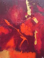Burning - Acrylic Paintings - By Celeste Heery, Abstract Expressionist Painting Artist