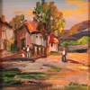 Mountain Village - Oil Paintings - By George Seidman, Post Impressionist Painting Artist