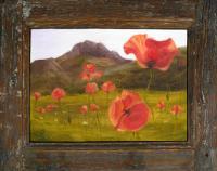 Mountain Poppies Wd - Oil Paintings - By Laura Davies, Impressionism Painting Artist