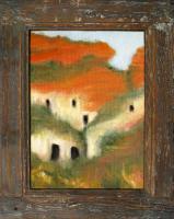 Cave Houses 2 Wd - Oil Paintings - By Laura Davies, Impressionism Painting Artist