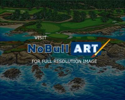 Seascapes - Pebble Beach 15Th Hole-North - Acrylic On Canvas