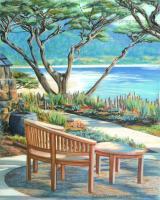 Seascapes - Carmel Lagoon View - Watercolor