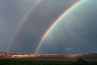 Double Rainbow And Lightning - Digital Photography - By Jl Woody Wooden, Lightning Storms - Dancing Lig Photography Artist