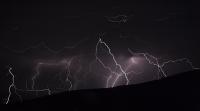 Dancing Light - Lightning Stor - Electrified Hillside - Digital