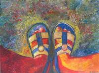 The Feet - Oil Paintings - By Alpana Singh, Contemporary Painting Artist