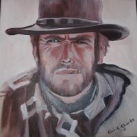 The Man With No Name - Acrylics Paintings - By Chris Charles, The Portrait Collection Painting Artist