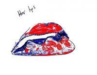 Her Lips - Digital Digital - By Shaun Blanc, Abstract Illustrations Digital Artist