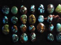 Natures Stones - Adjustable Rings  W Turquoise In Matrix - Natural Stones