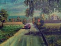 Landscape - The Road To Serenity - Oil Colour And Car Paint On Ca