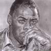 Luther - Idris Elba - Pencil  Paper Drawings - By Chris Jones, Portrait Drawing Artist