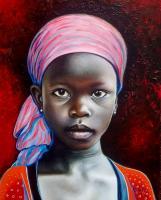 Face Au Monde - Komacel Paintings - By Aldehy Phil, Portrait Painting Artist