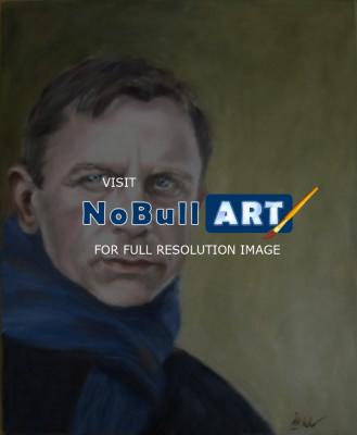 Portrait - Daniel Craig - Oil On Canvas