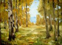 Autumn - Oil On Canvas Paintings - By Mihaela Mihailovici, Impresionist Painting Artist