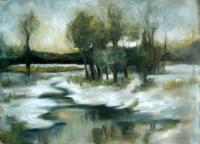 Winter - Oil On Canvas Paintings - By Mihaela Mihailovici, Impresionist Painting Artist