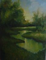 Landscape - Sunset - Oil On Canvas