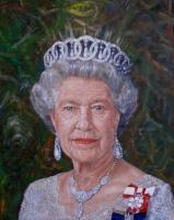 The Queen - Oil On Canvas Paintings - By Edward Ofosu, Realism Painting Artist