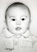 Birthday Gift - Charcoal Pencil Drawings - By Efcruz Arts, Classical Method Drawing Artist