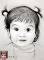 Commission Portrait - Charcoal Pencil Drawings - By Efcruz Arts, Classical Method Drawing Artist