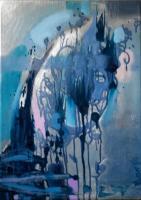 Navyblue Abstract Cm30X40Oils2012 - Oil On Canvas Paintings - By Anna Zigmunt, Abstract Painting Artist