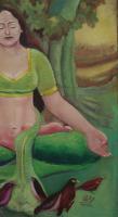 Yogini - Oil Paintings - By Sujit Kumar Mishra, Figurative Painting Artist