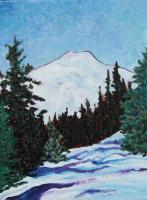 North Sister - Acrylic On Canvas Paintings - By Karen Williams, Expresionism Painting Artist