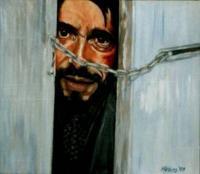 Al Pacino - Oils On Canvas Paintings - By Mary Peters, Abstracted Realism Painting Artist