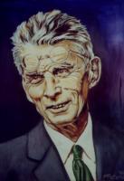 Samuel Beckett - Oils On Canvas Paintings - By Mary Peters, Abstracted Realism Painting Artist