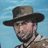 Clint Eastwood As Blondie - Oils On Canvas Paintings - By Mary Peters, Abstracted Realism Painting Artist
