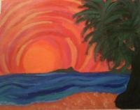Another Day At The Beach - Acrylics Paintings - By Elizabeth Fisbhack, Surrealism Painting Artist