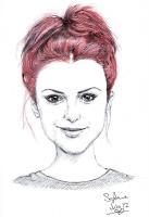 Cher Lloyd - Biro Drawings - By Sophie W, Portrait Drawing Artist