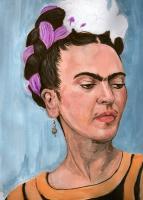 Frida - Gouache Paintings - By Sophie W, Portrait Painting Artist