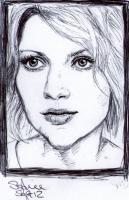 01 - Biro Drawings - By Sophie W, Portrait Drawing Artist