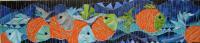 Splishy Splashy Fishies - Mosaic Glasswork - By Haley Alcock, Direct Method Mosaics Glasswork Artist
